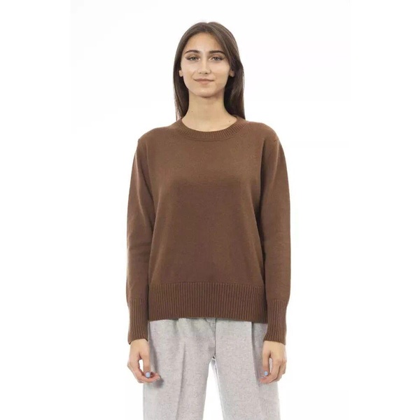 Luxury Cashmere Crew Neck Sweater Brown