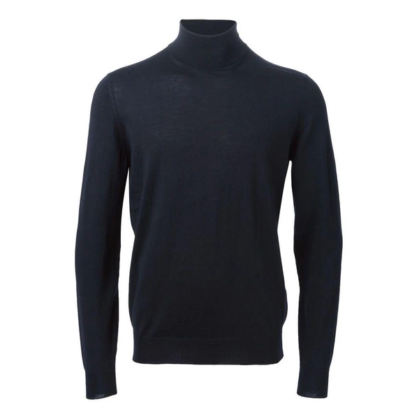 Navy Blue Merino Turtleneck