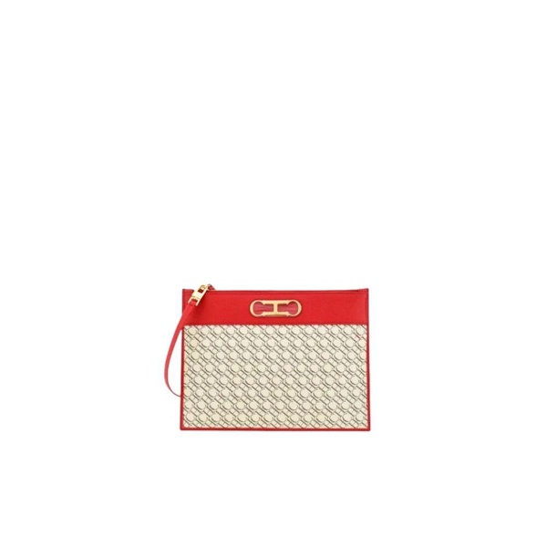 Red Insignia Canvas and Leather Pouch
