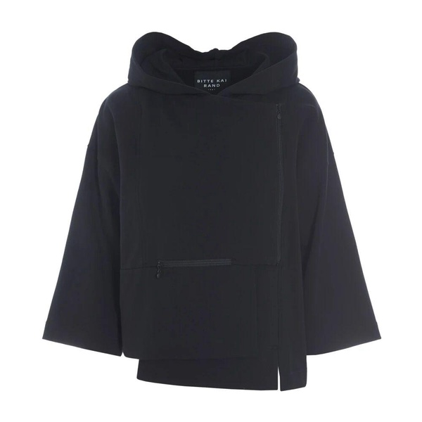 Black Izumi Sweat Blouse with Hood
