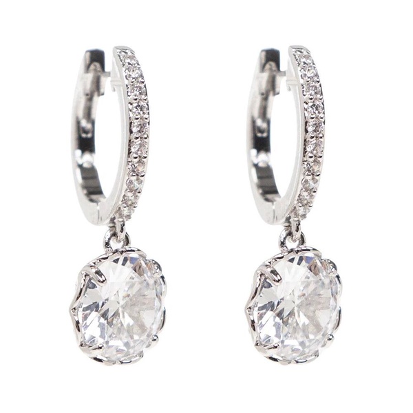 Hoop earrings with crystals