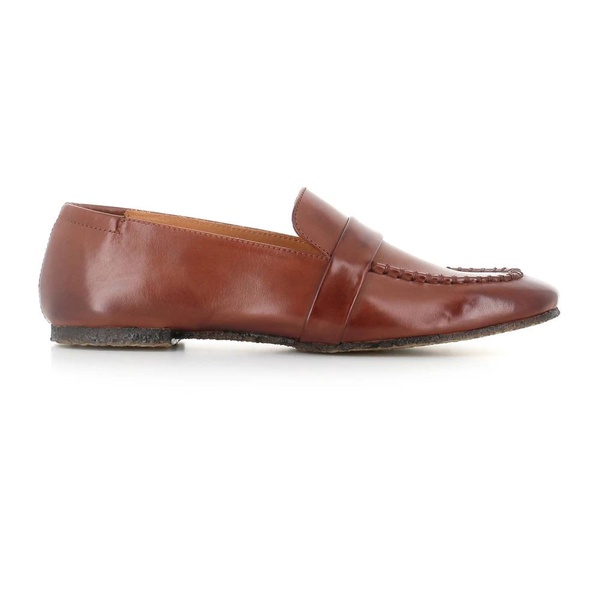Burnt Leather Loafer Shoe