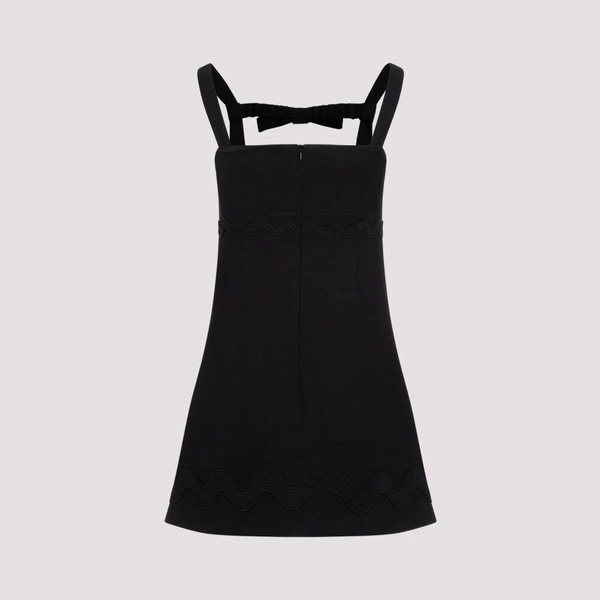 Black Cotton Mini Dress