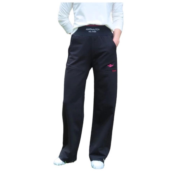 Wide Jogging Pants in Cotton Blend