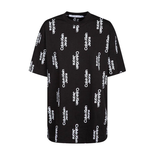 Logo Print T-Shirt Black White