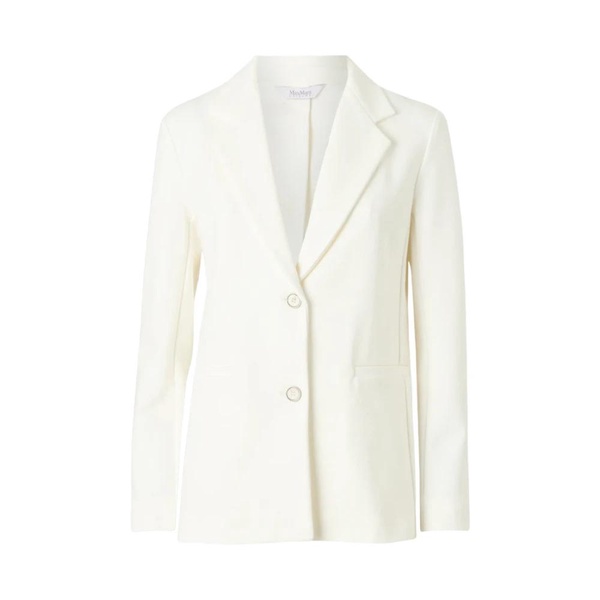 White Blazer in Soft Jersey Milano Stitch