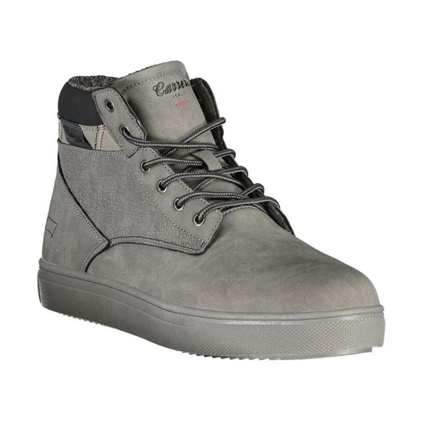 Polyester Lace-Up Boot with Contrast Details