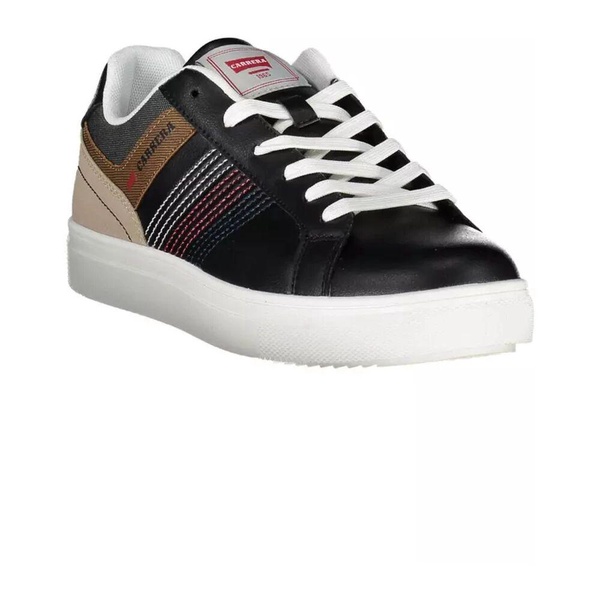 Black Contrast-Detail Sneaker for Men