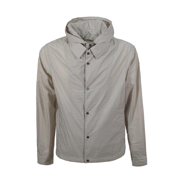 Grey Logo Motif Coat with Removable Bib