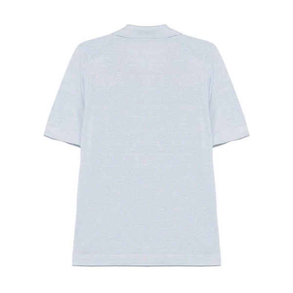 Sky Blue Sweater with Short Sleeves