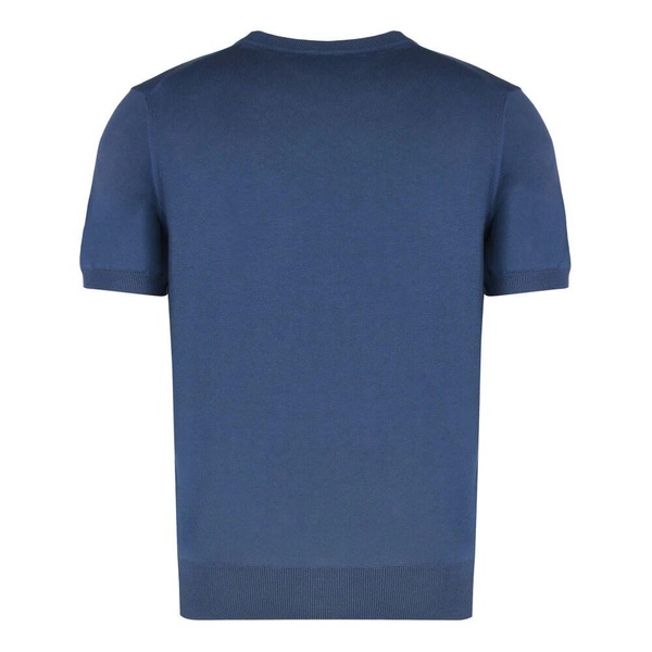 Ribbed Cotton Short Sleeve Sweater