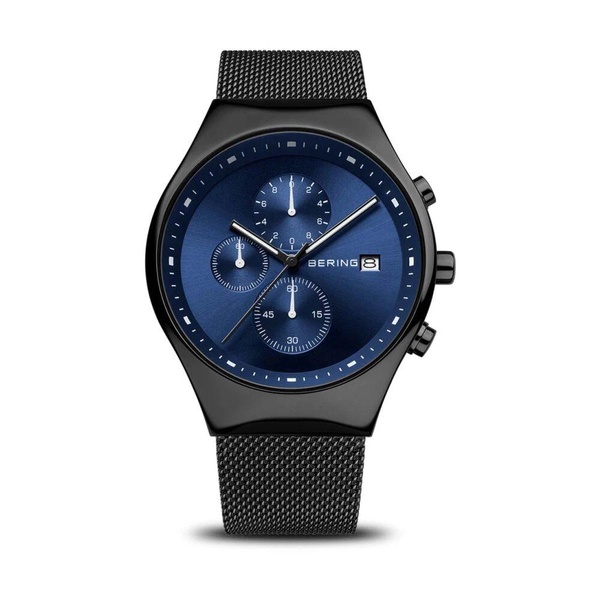 Men's Watch Classic Black Glossy Elegant Sapphire Crystal Scratch-Resistant and Skin-Friendly 18842-227