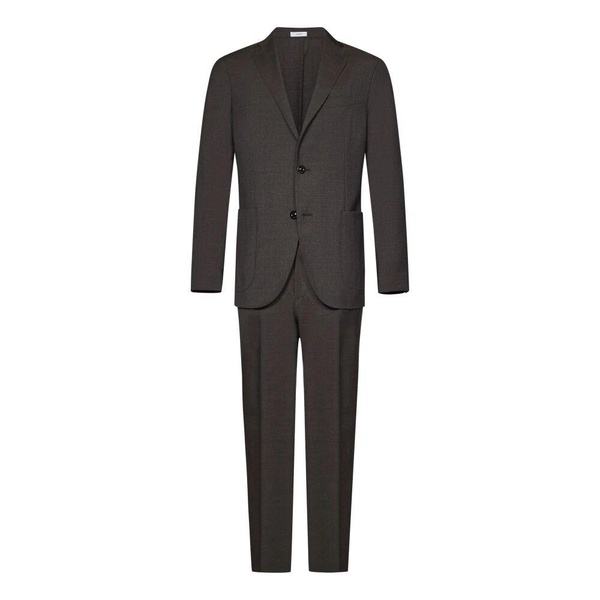 Brown Wool Blazer and Trousers Set