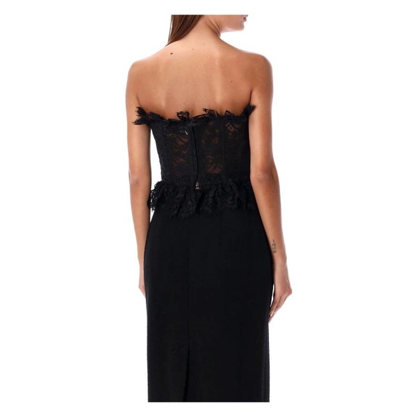 Black Lace Bustier Top