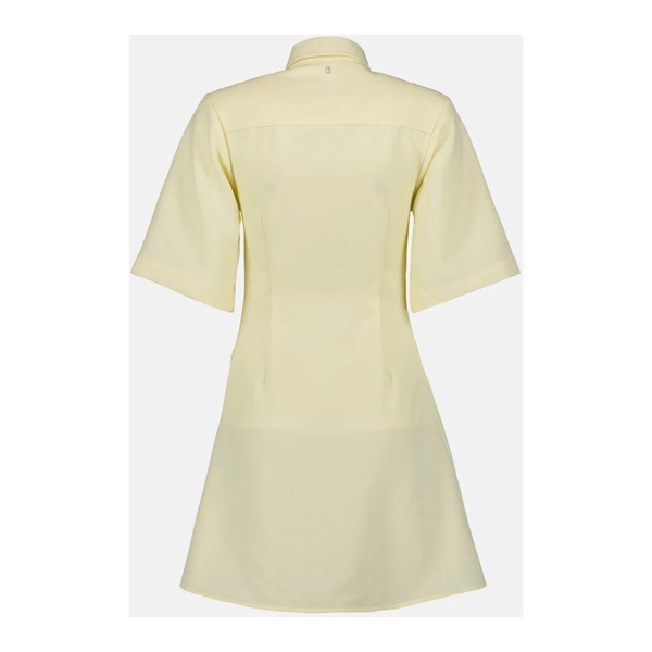 Pastel Yellow Wool Shirt Dress