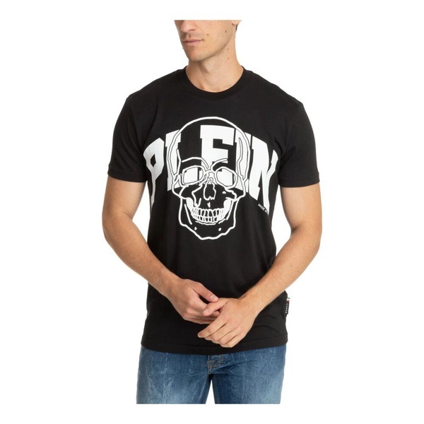 Patterned Skull Logo Tee
