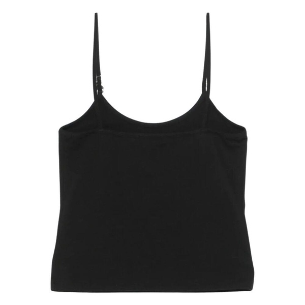 Black Scoop Neck Spaghetti Strap Top