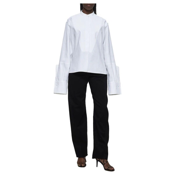 White Linen Button-Up Shirt