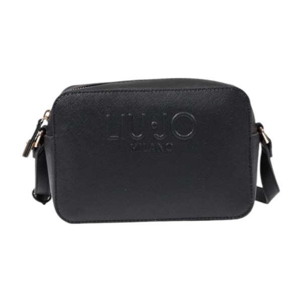 Black Plain Polyurethane Shoulder Bag