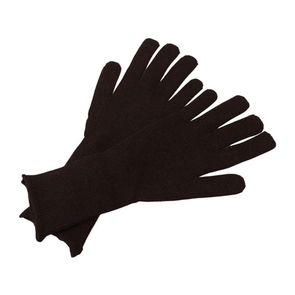 Brown Cashmere Silk Hands Mitten Mens Gloves