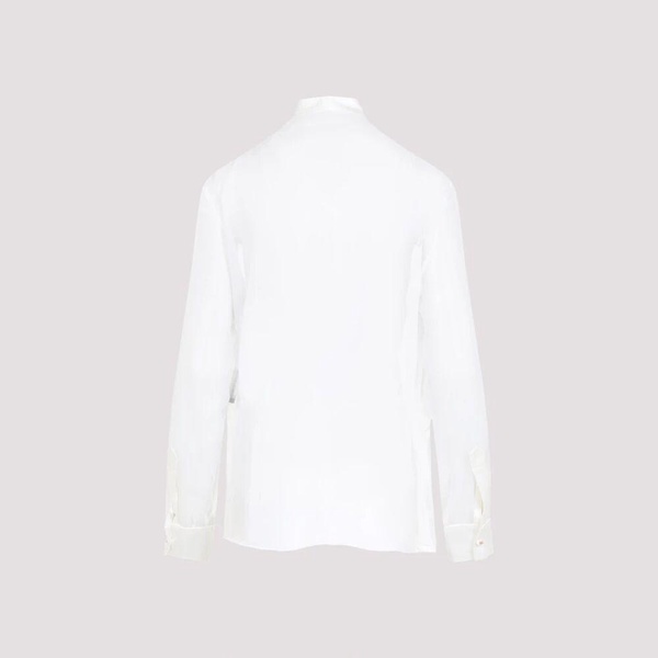 White Silk Shirt Elegant Collection