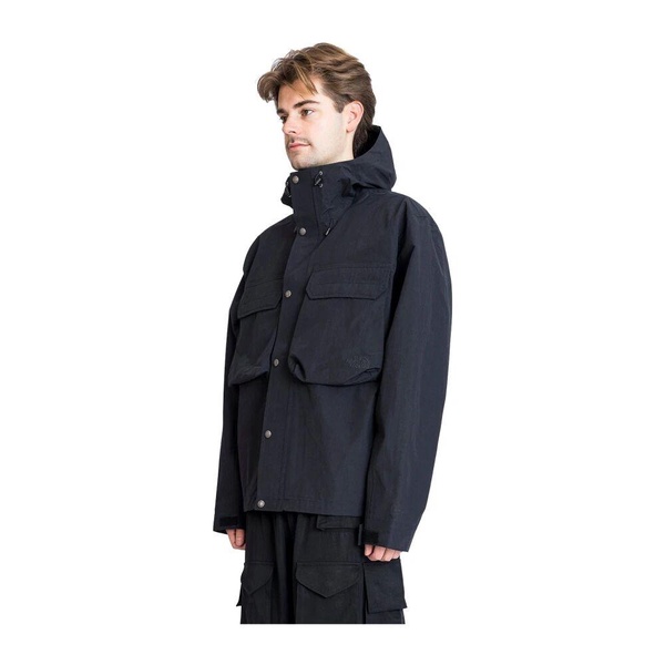 Black Cargo Rain Jacket