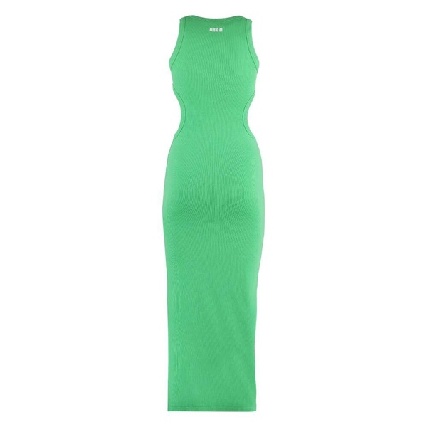 Cotton Sheath Dress with Cut-Out Details