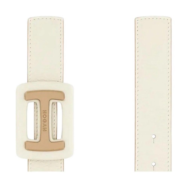 Hammered Leather Belt with Iconic Buckle