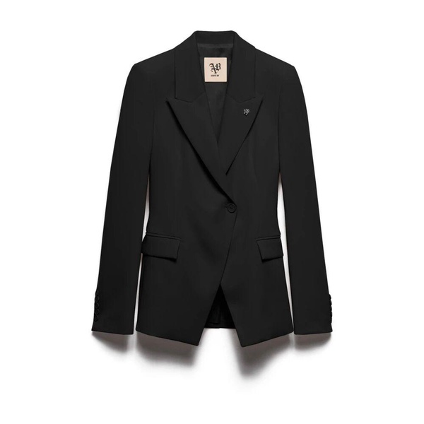 Black Bella Blazer with Peak Lapels