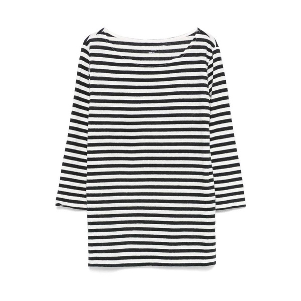 Black Scoop Neck T-shirt