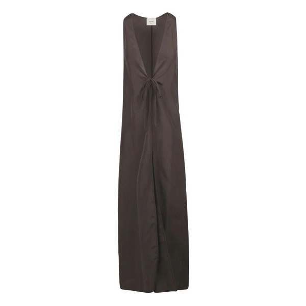 Long Silk Vest with Front Opening