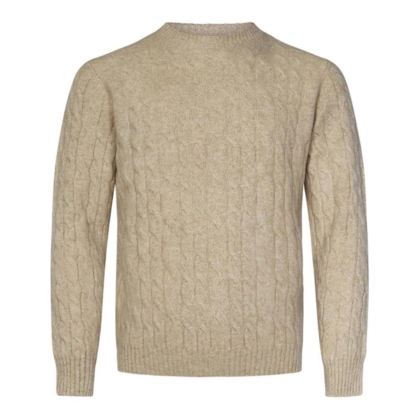 Beige Wool Cashmere Sweater Regular Fit