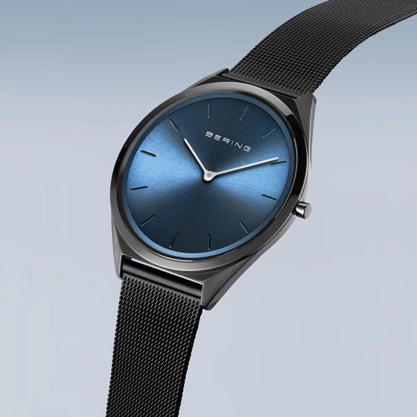 Unisex Watch Ultra Slim 39 mm Mesh Bracelet Black 17039-227