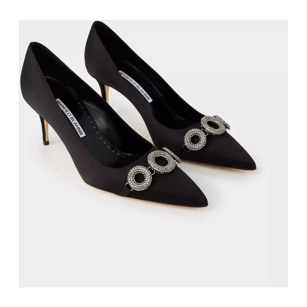 Satin Crystal Pumps