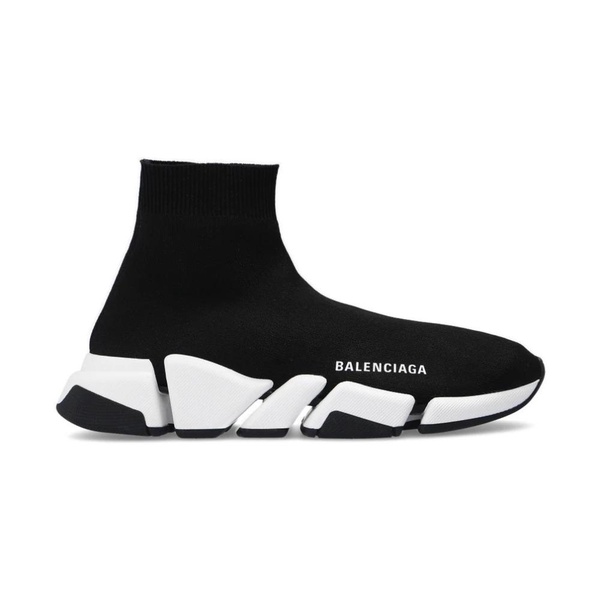 Women's Speed 2.0 Recycled Knit Sneaker With Bicolor Sole in Black/white