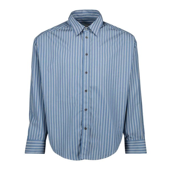 Blue and white striped shirt