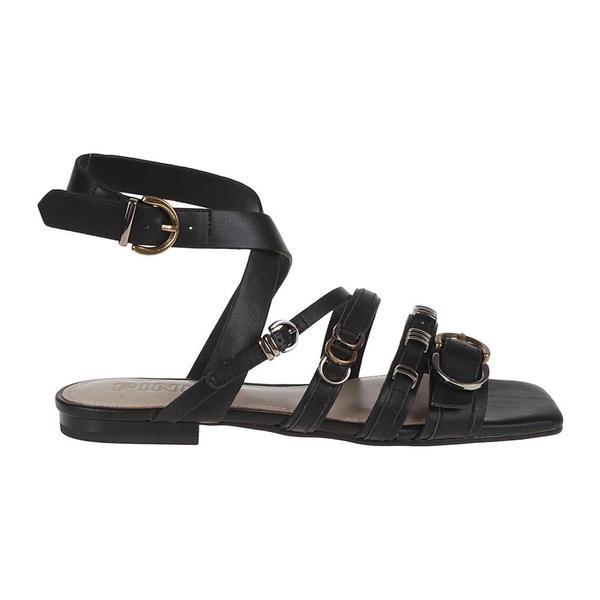 Black Leather Sandals Elegant Style