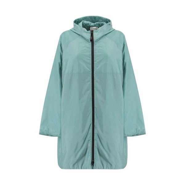 Midnight Blue Voile Crępe Jersey Parka