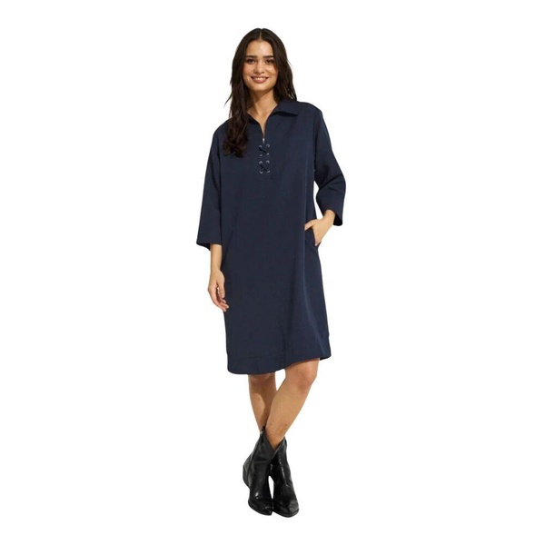 Navy Bea Dress with Soft Silhouette