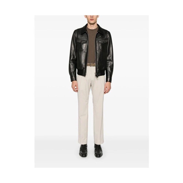 Beige Buttoned Pants with Pockets