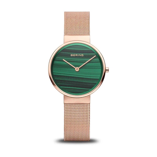 Classic Watch Rose Gold Green Malachite Dial 14531-368