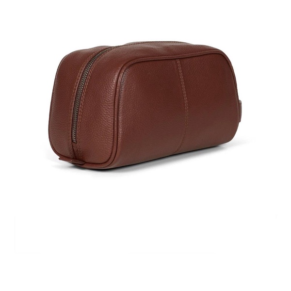 Brown Leather Men's Washbag Organizer
