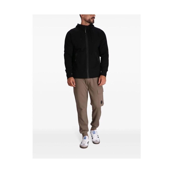 Black Fleece Hoodie with Lens Detail