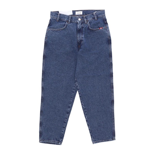 Stone Wash Wide Leg Jeans
