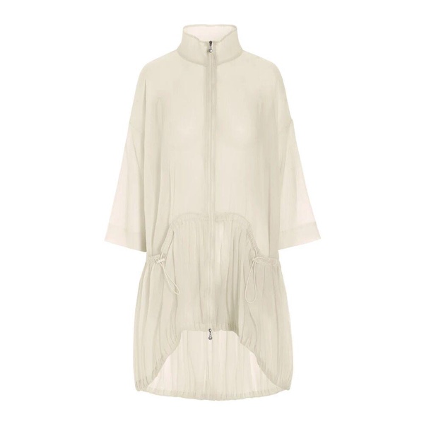 Transparent Oversize Dress with Zipper Detail