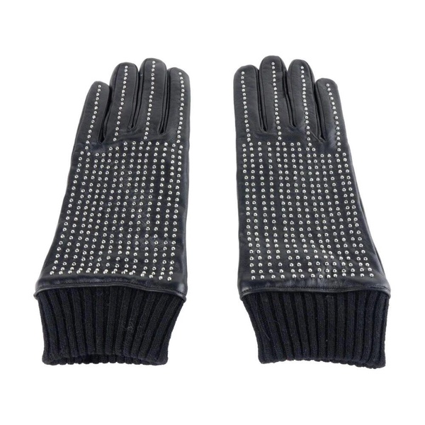 Black Lambskin Leather Gloves