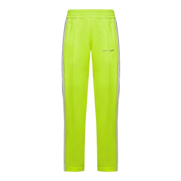 Fluo Yellow Track Pants with Stripes