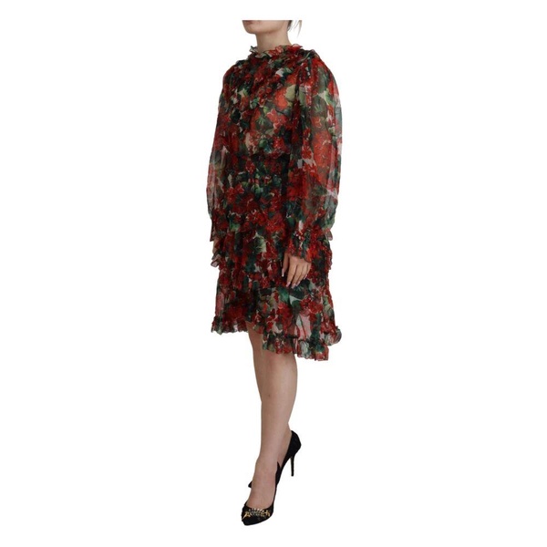 Multicolor Geranium A-line Knee Length Dress