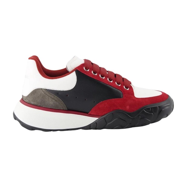 Leather Lace-Up Sneakers