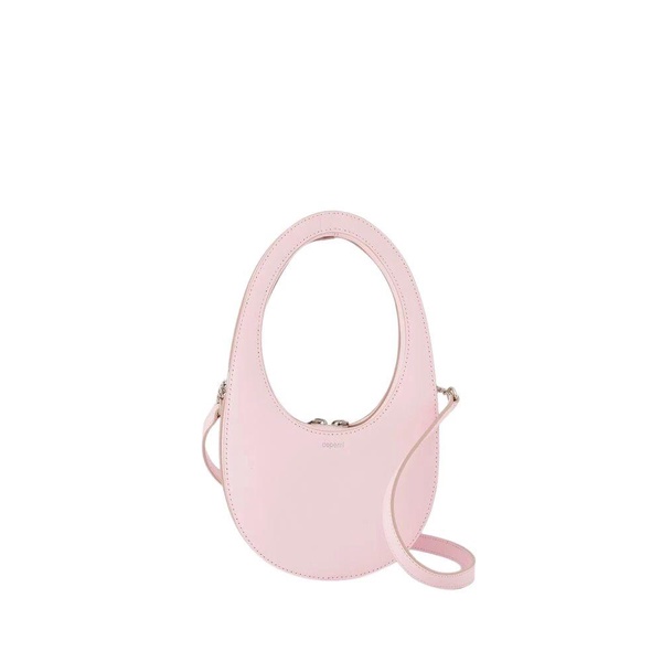 Pink Leather Mini Crossbody Bag